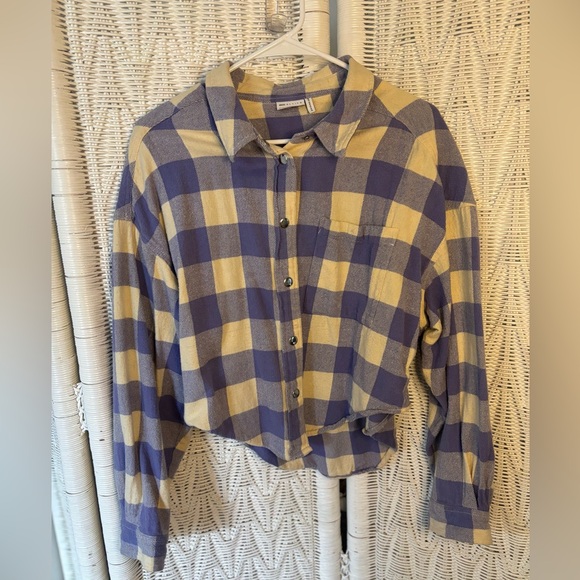 ASOS Tops - ASOS Cropped Flannel Shacket